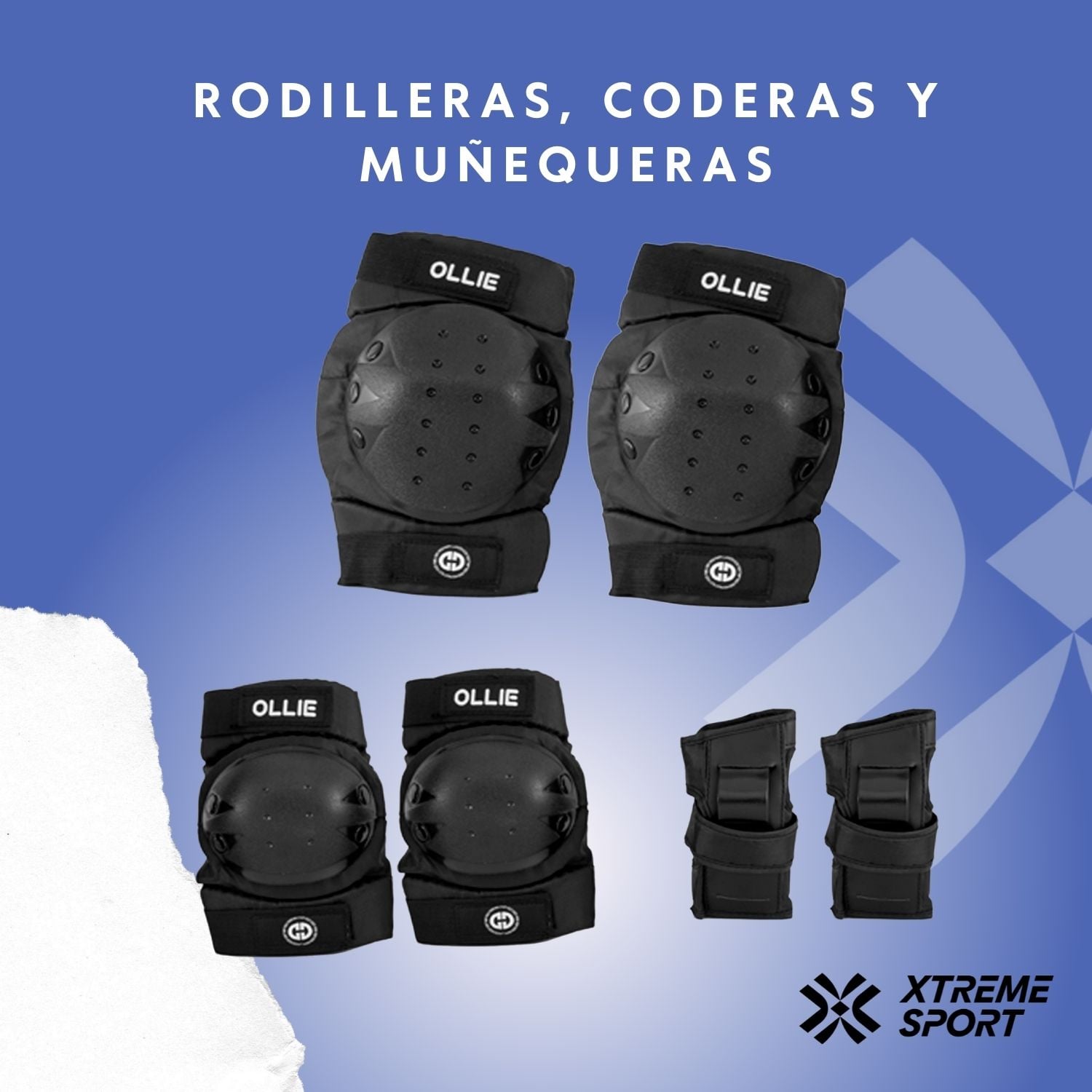 KIT DE PROTECCION Y SEGURIDAD PARA CICLISMO, PATINAR, SKATE - 2