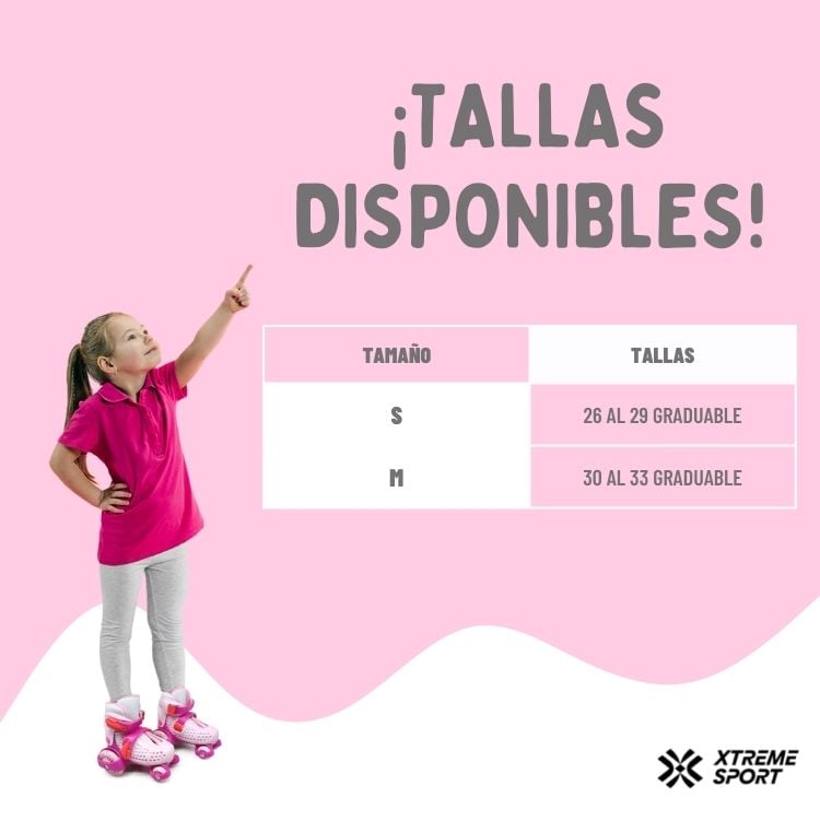 PATINES NIÑA KIDS GRADUABLES + KIT DE PROTECCION  28 AL29 - 5