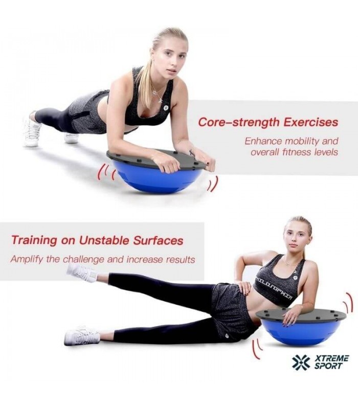 BALÓN XTREME SPORT BOSU + LIGAS PELOTA EQUILIBRIO 150KG - 5