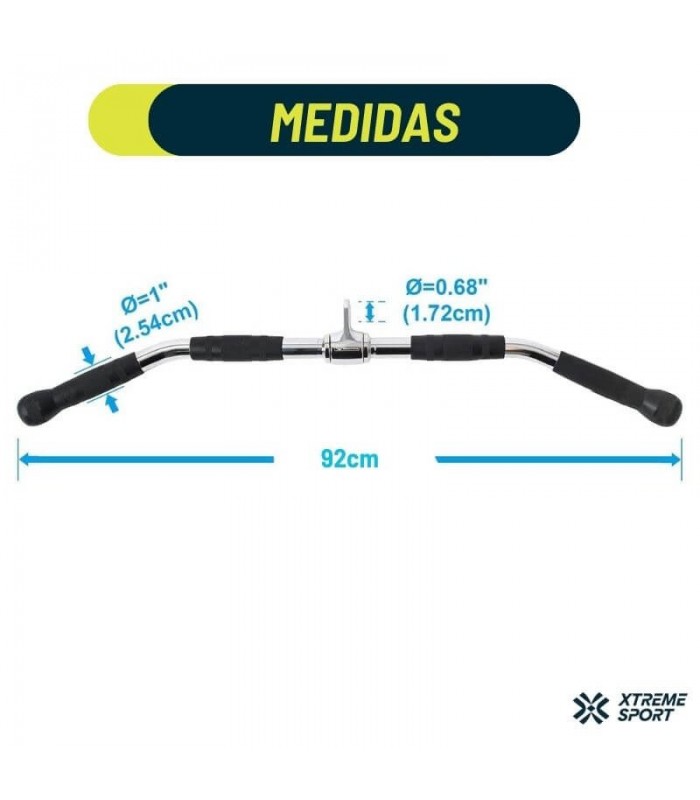 BARRA XTREME SPORT METAL ACCESORIO POLEA GIMNASIO - 2