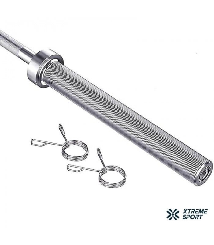 BARRA OLÍMPICA XTREME SPORT ACERO RECTA 120 CM + SEGUROS - 3