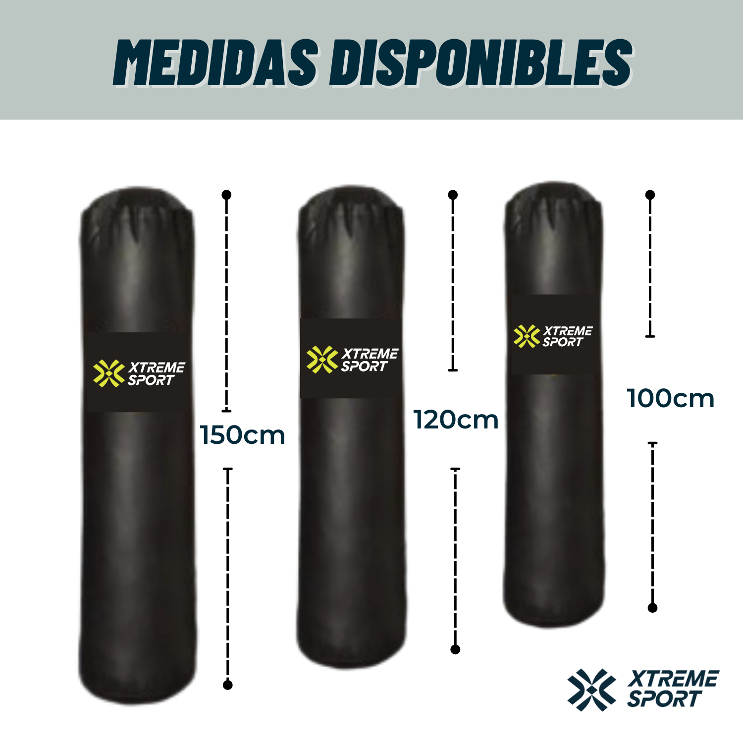 SACO BOXEO XTREME SPORT LARGO 120CM CON CADENA Y ANCLAJE TECHO - 4