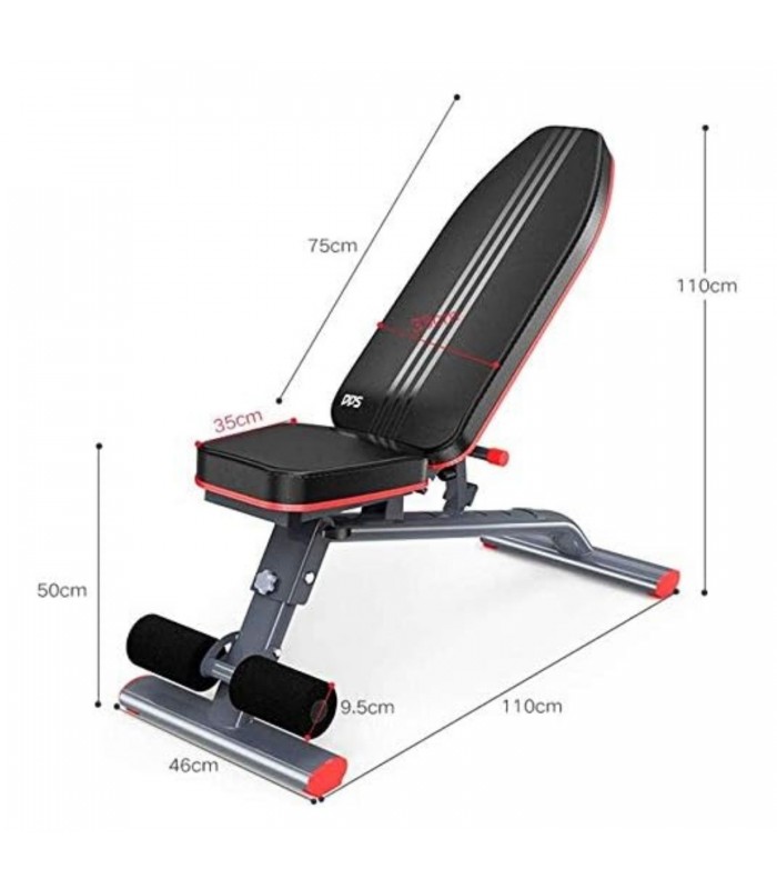 BANCO PESAS XTREME SPORT LIBRE AJUSTABLE INCLINACIÓN PLANA NEGRO - 2