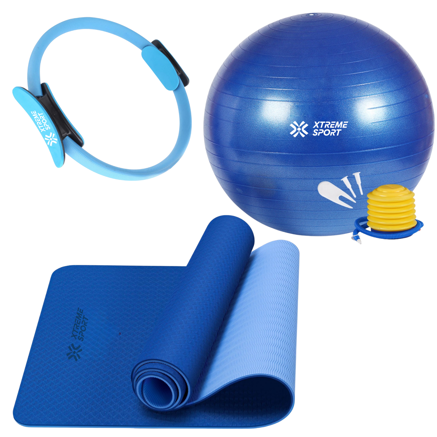 SET XTREME SPORT MAT YOGA 15MM + PELOTA YOGA 65CM + ARO PILATES - 1