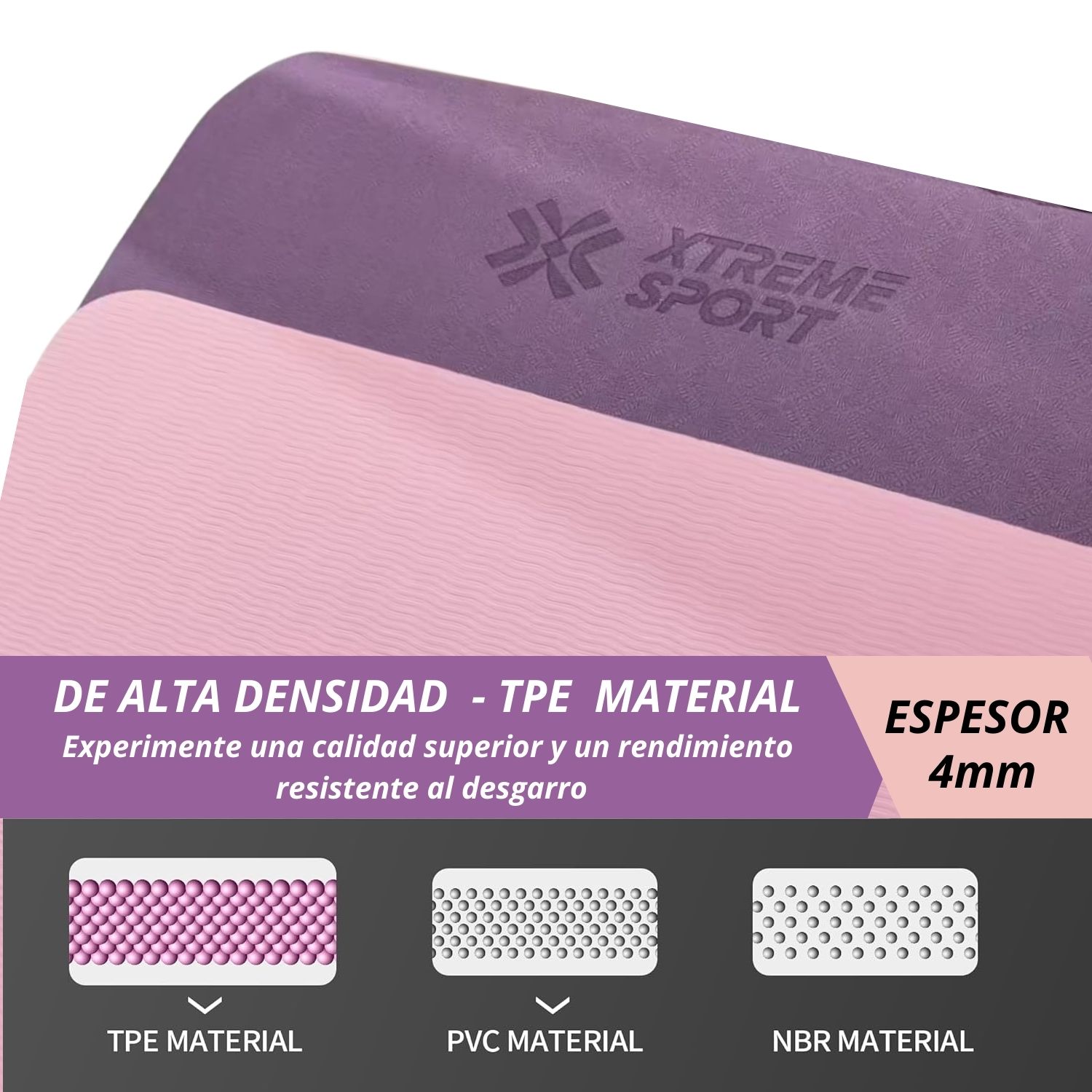 SET XTREME SPORT MAT YOGA 15MM + PELOTA YOGA 65CM + ARO PILATES - 4