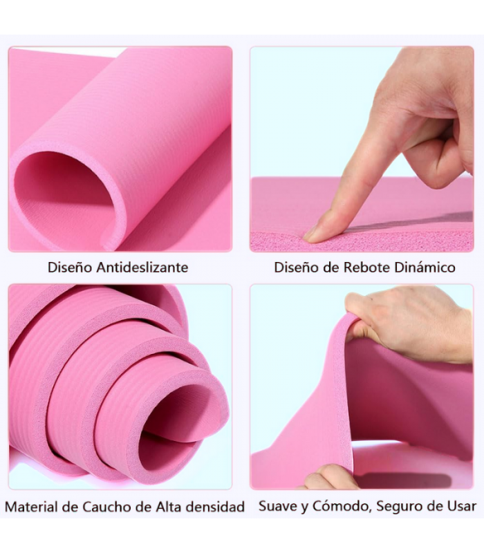 EQUIPO DE PILATES PARA ENTRENAMIENTO PELOTA 25CM + MAT Y BANDAS ROSADO - 2
