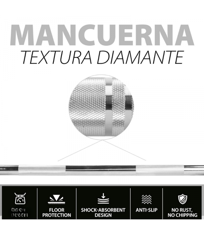 BARRA RECTA DE PESO FIJO 10 KG - 3