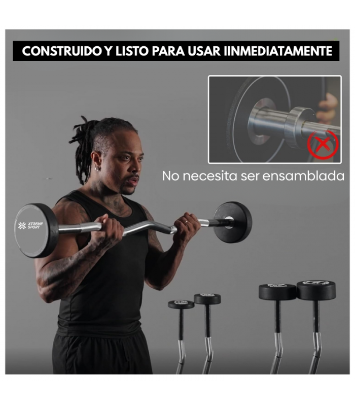 BARRA Z PESO FIJO DE 15KG - 4