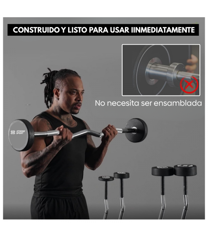 BARRA Z PESO FIJO DE 25KG - 5
