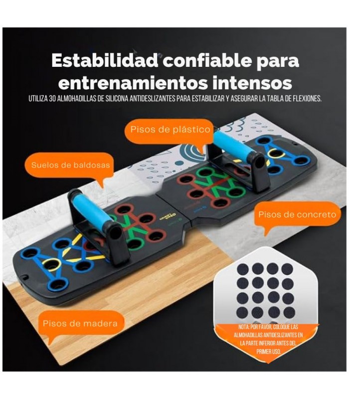TABLERO DE FLEXIONES PUSH UP MULTIFUNCION HOMBROS ESPALDA - 3