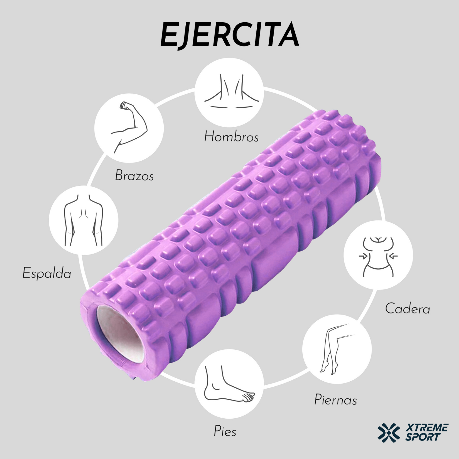 RODILLO ROLLER DE YOGA Y TERAPIA DE 45 CM XTREME SPORT - 5