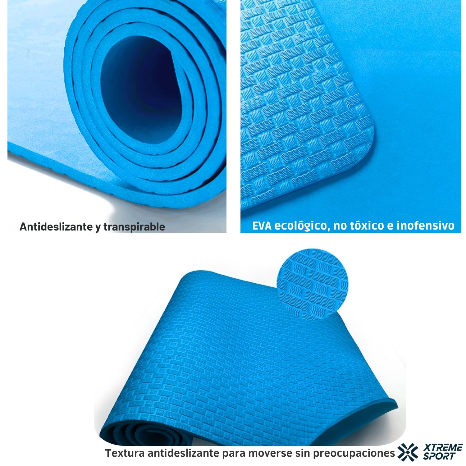 MAT PISO DE YOGA ANTIDESLIZANTE EVA 90 CM ANCHO IMPERMEABLE PARA YOGA Y PILATES - 3