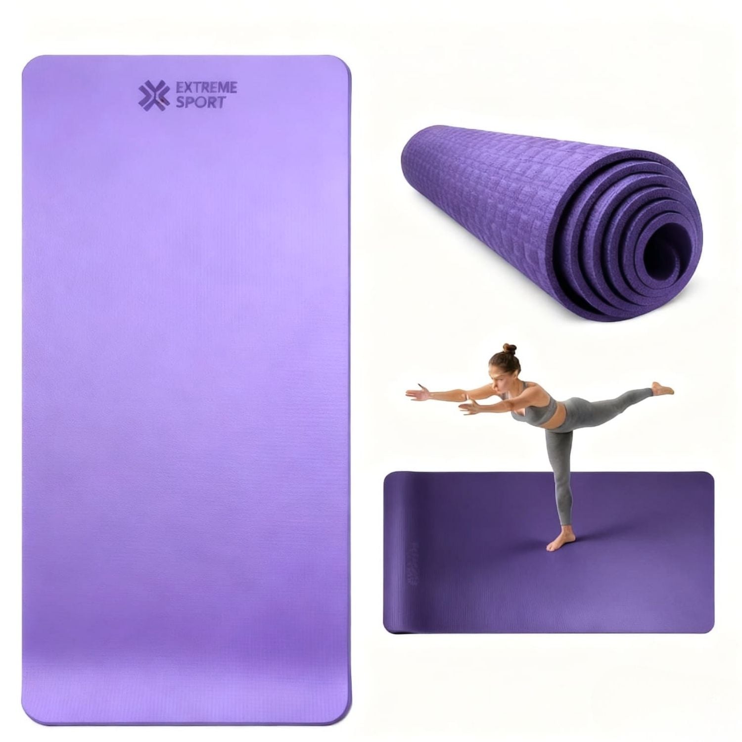 MAT PISO DE YOGA ANTIDESLIZANTE EVA 90 CM ANCHO IMPERMEABLE PARA YOGA Y PILATES - 1