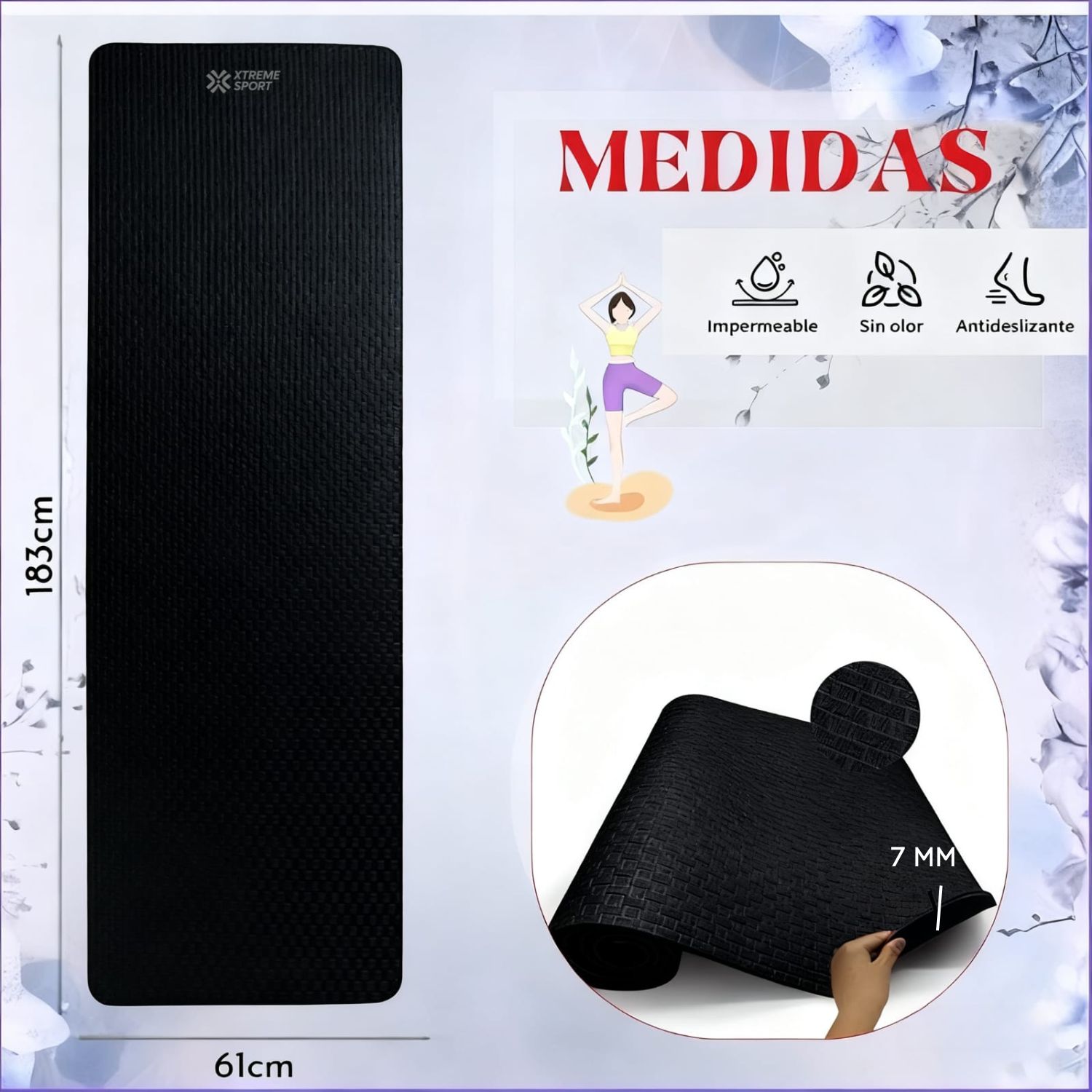COMBO PILATES PRO 6 EN 1 PELOTA + BANDAS + MAT + ARO + ROLLER + CALCETINES ANTIDESLIZANTES - 2