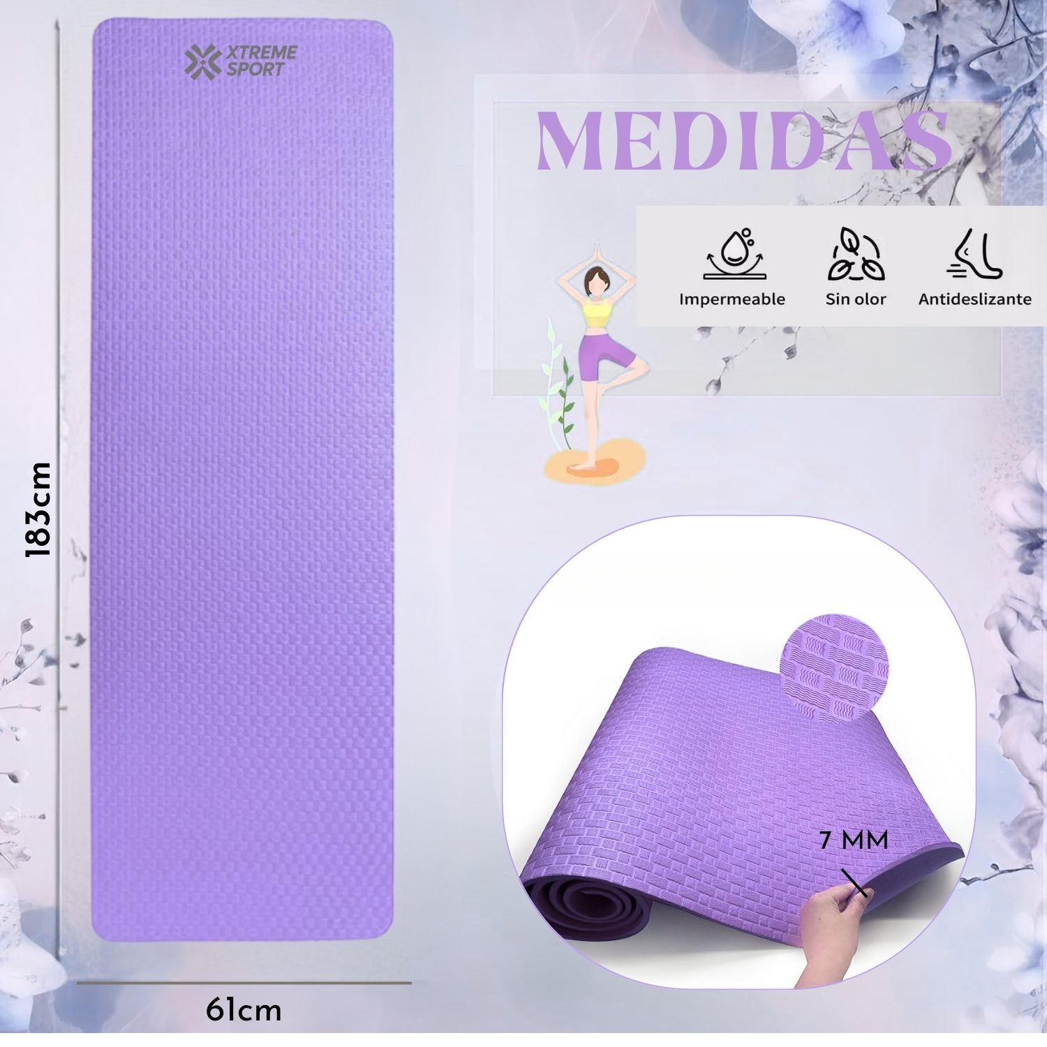 COMBO PILATES PRO 6 EN 1 PELOTA + BANDAS + MAT + ARO + ROLLER + CALCETINES ANTIDESLIZANTES - 2