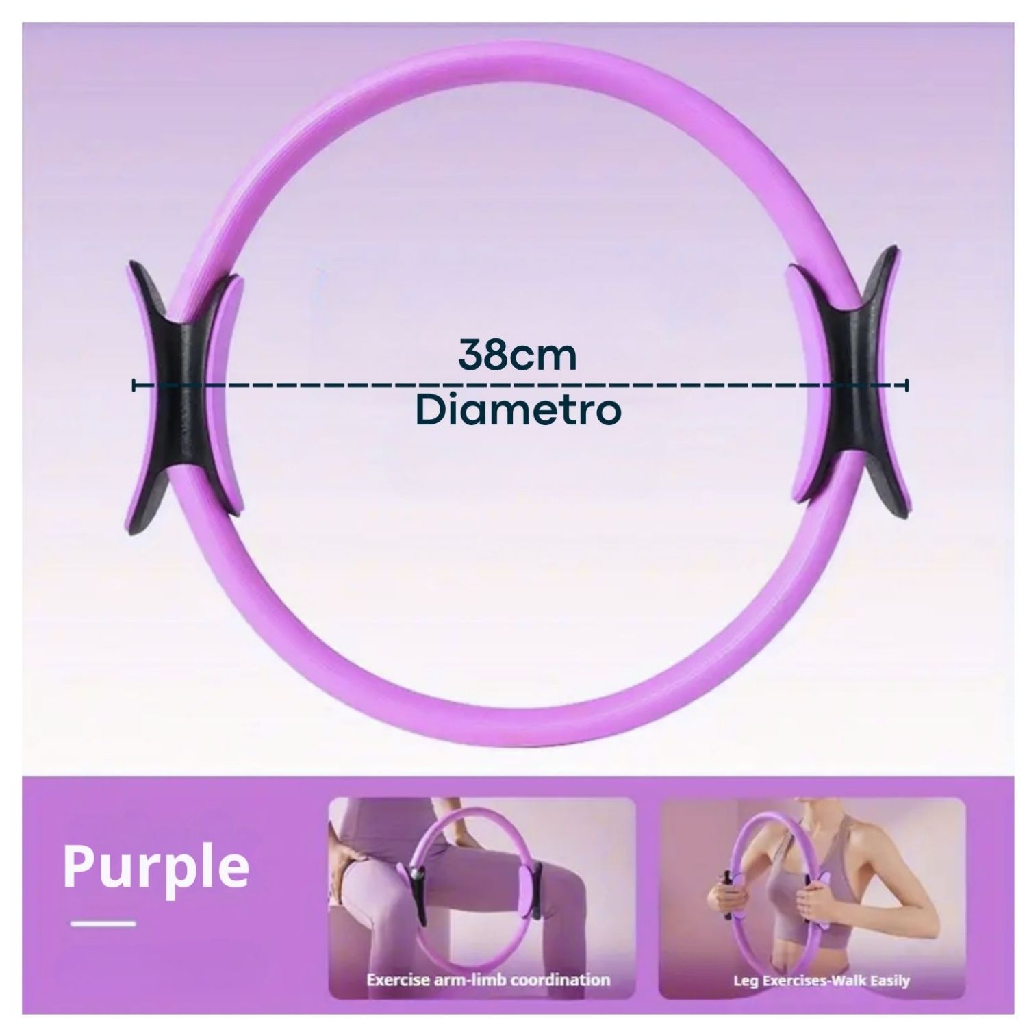 COMBO PILATES PRO 6 EN 1 PELOTA + BANDAS + MAT + ARO + ROLLER + CALCETINES ANTIDESLIZANTES - 5