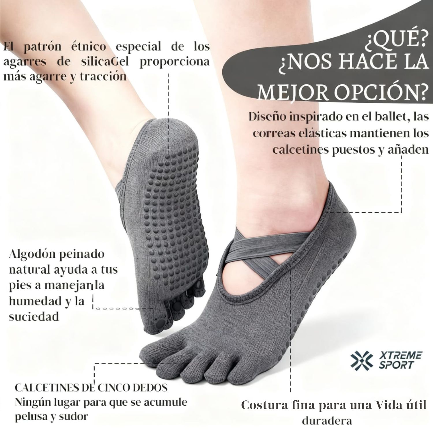 COMBO PILATES PRO 6 EN 1 PELOTA + BANDAS + MAT + ARO + ROLLER + CALCETINES ANTIDESLIZANTES - 7