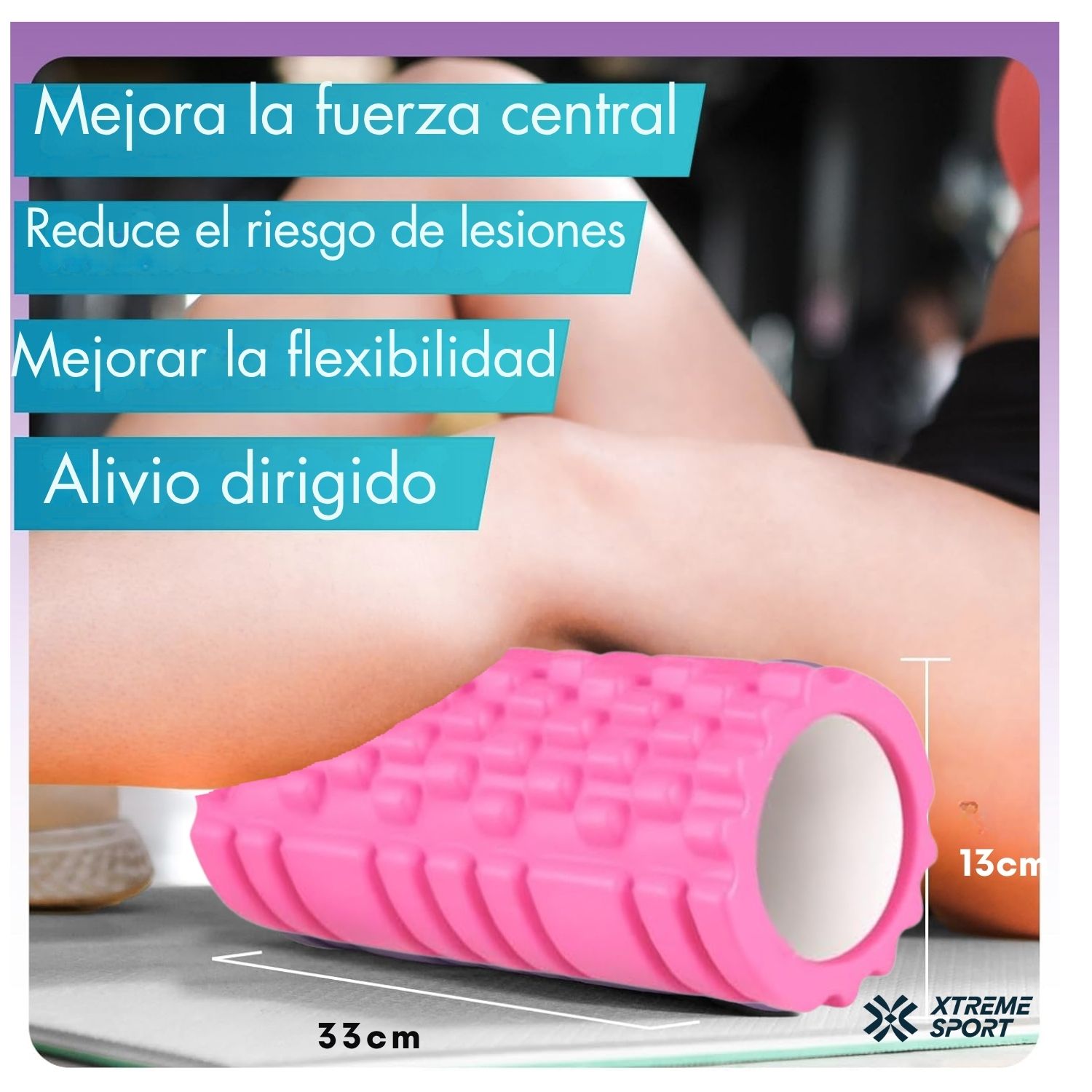 COMBO PILATES PRO 6 EN 1 PELOTA + BANDAS + MAT + ARO + ROLLER + CALCETINES ANTIDESLIZANTES - 4