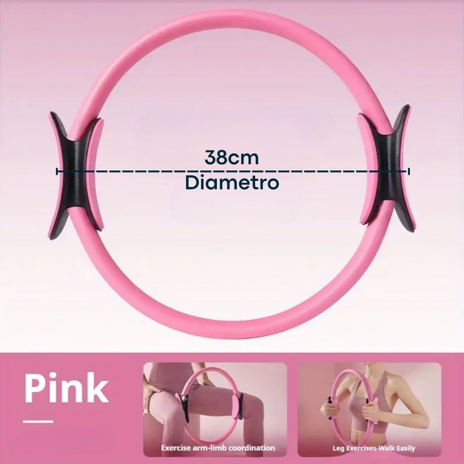 COMBO PILATES PRO 6 EN 1 PELOTA + BANDAS + MAT + ARO + ROLLER + CALCETINES ANTIDESLIZANTES - 5