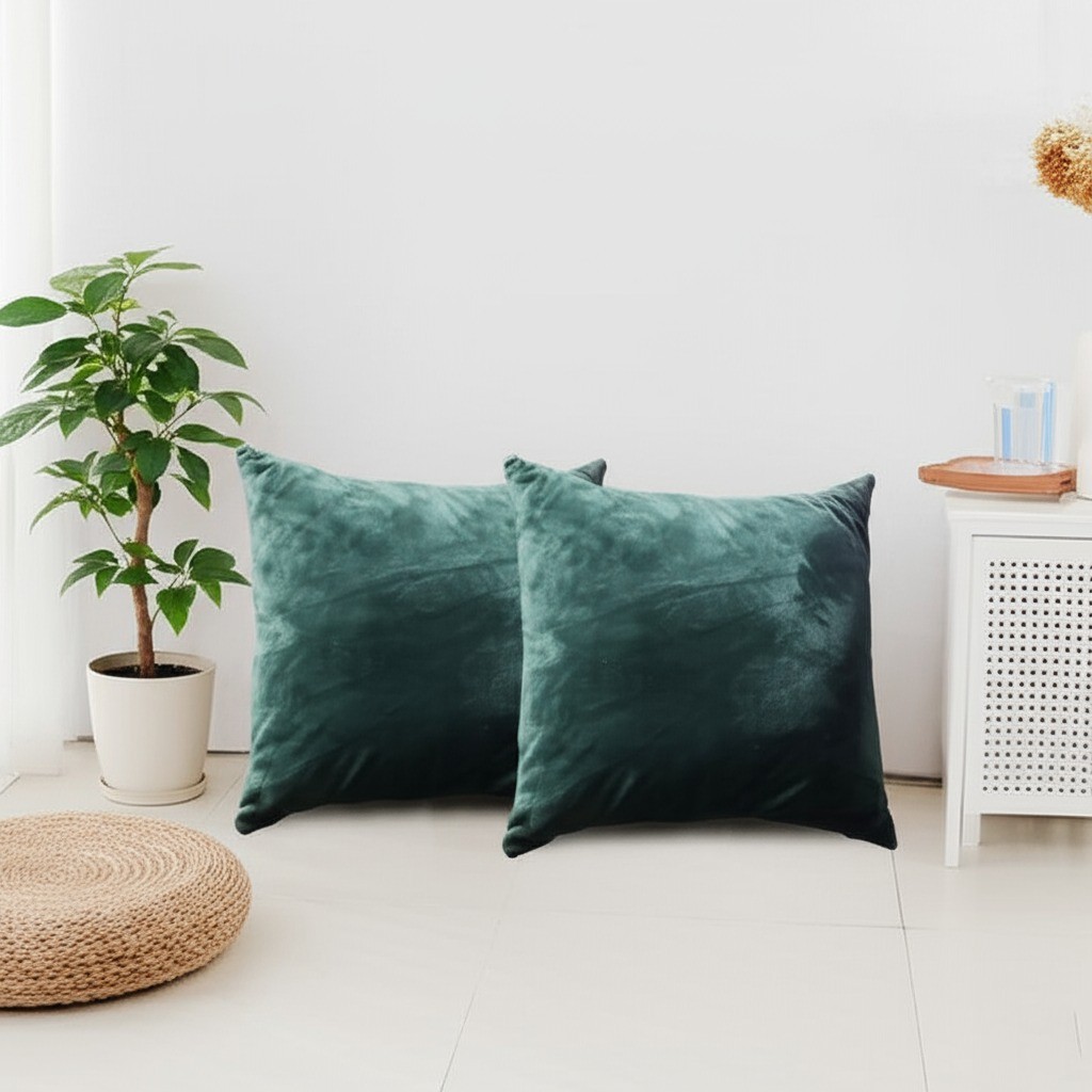 FUNDAS ZARA ALMOHADAS.PE 40CM VERDE PETRÓLEO NAVIDEÑAS ALMOHADA X2 - 2