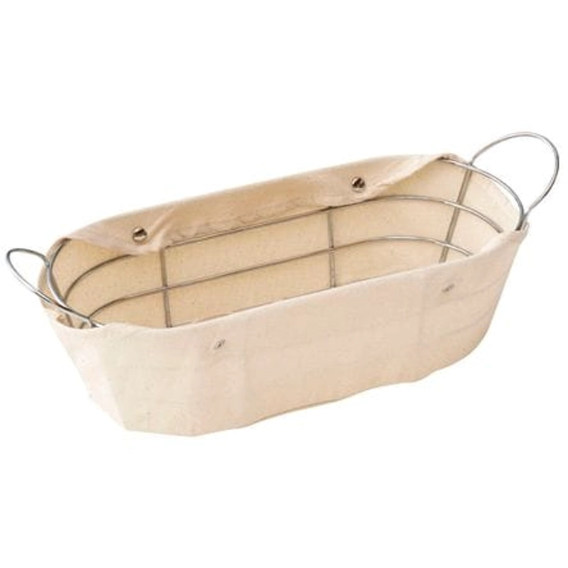 CANASTA ZARA ALMOHADAS.PE MINIMALISTA ACERO CESTA PANES OVALADO ESTILO NORDICO INCLUYE FORRO ALGODON - 2