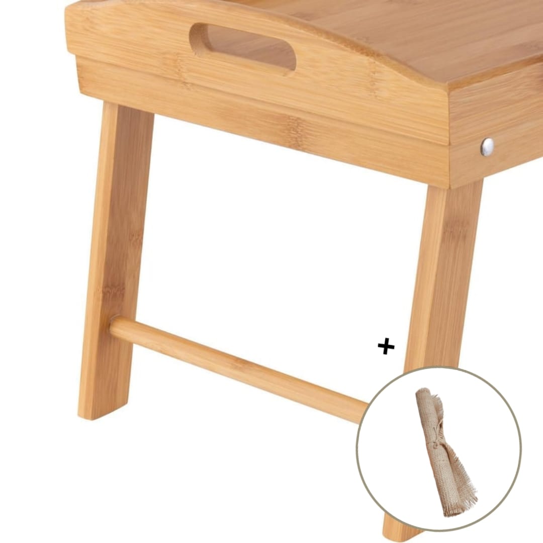 BANDEJA ZARA ALMOHADAS.PE MESA DESAYUNO BAMBU 50X30 CM + INDIVIDUAL YUTE - 2