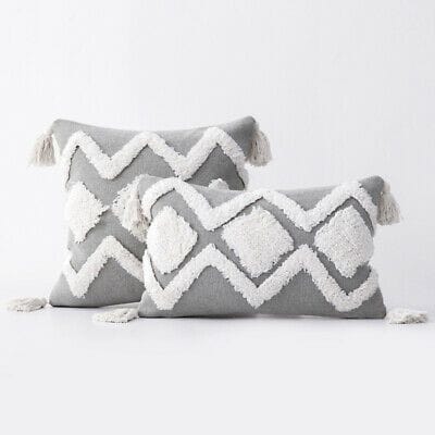 SET 02 FUNDAS BOHEMIO PLOMO PLATA 45X45/30X50 - 1