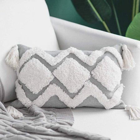 SET 02 FUNDAS BOHEMIO PLOMO PLATA 45X45/30X50 - 4