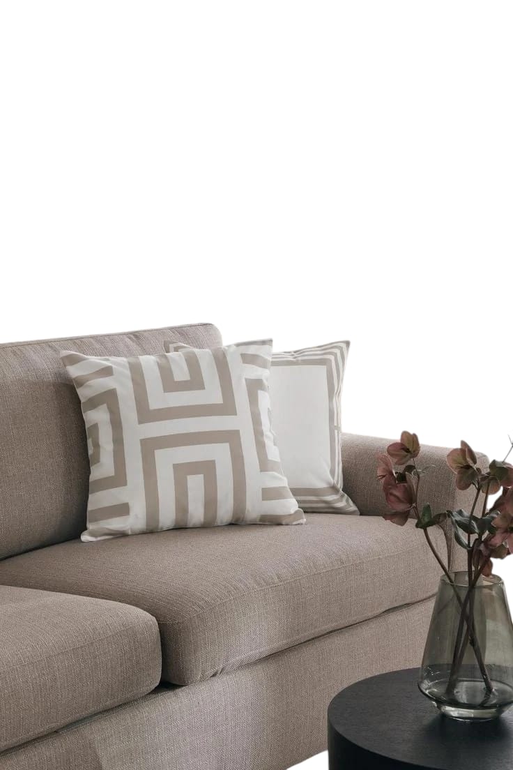 SET 02 FUNDAS CUADROS BEIGE 40X40 - 2