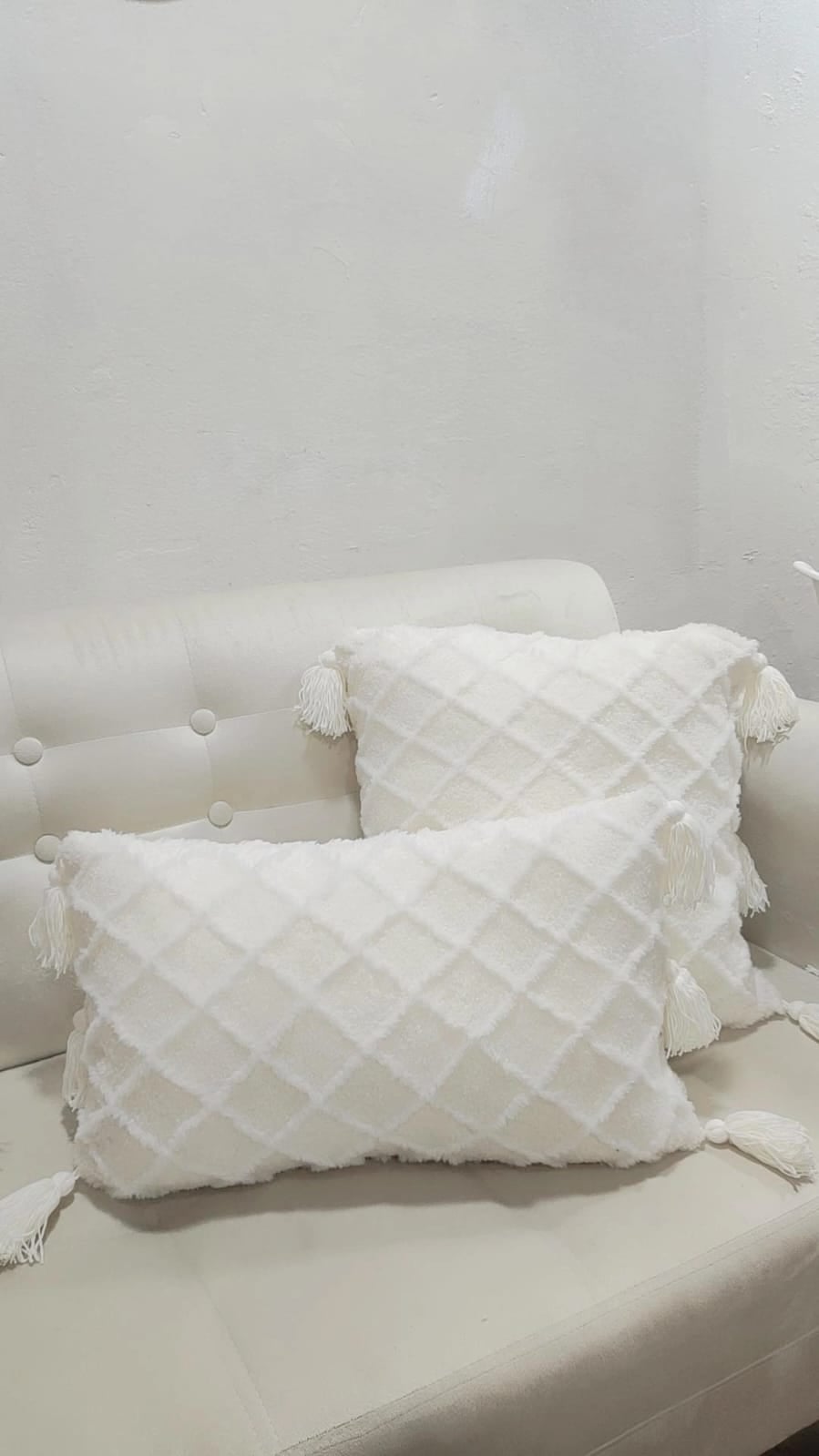 PACK X2 COJINES DECORATIVOS ÉLITE ROMBOS 30X55CM – ZALMOHADAS - 4