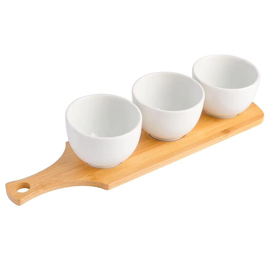 SET 3 PIEZAS CUENCOS BLANCOS BAMBOO Y WHITE ZALMOHADAS - 1