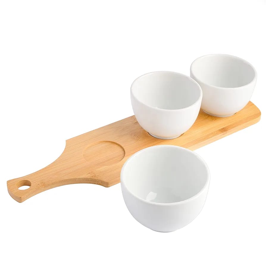 SET 3 PIEZAS CUENCOS BLANCOS BAMBOO Y WHITE ZALMOHADAS - 3