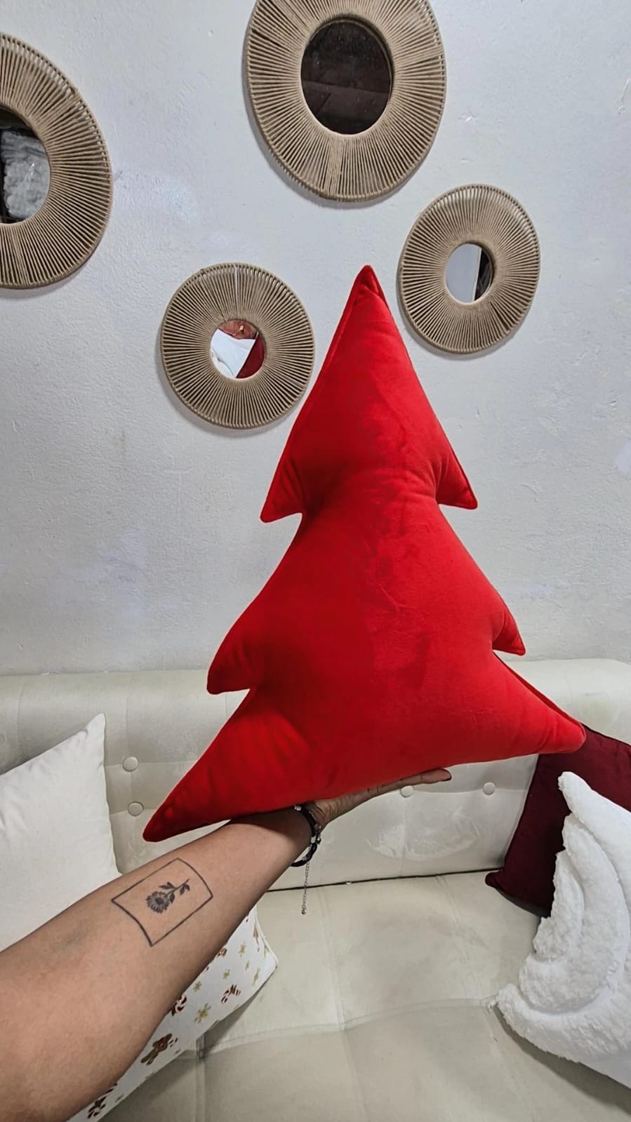 PACK NAVIDEÑO ROJO COJINES + ÁRBOL 30X50 CM 30X45 CM - 5