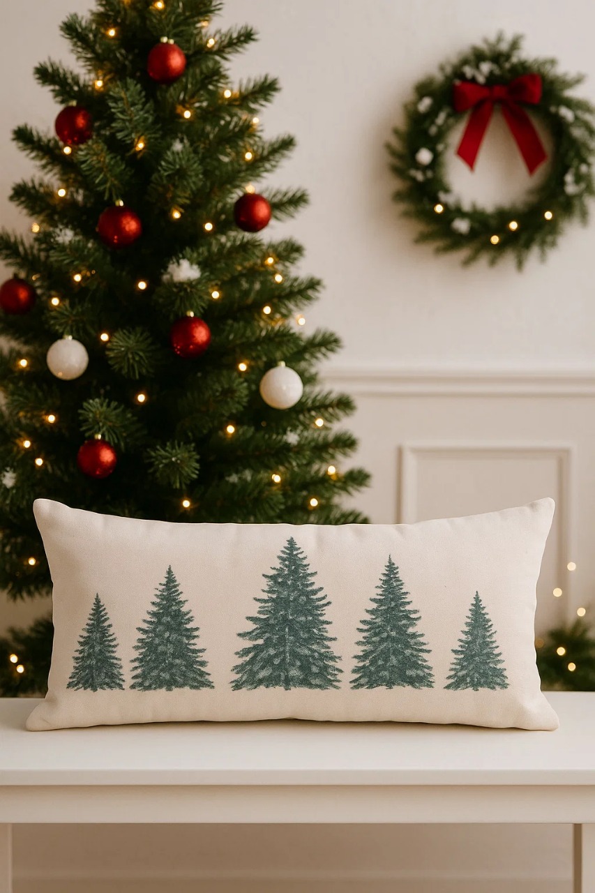 COJÍN “PINOS NAVIDEÑOS” ESTILO FARM 20X50 CM - 3