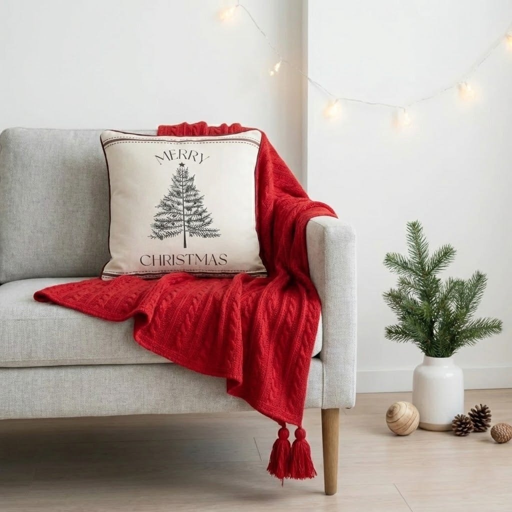 PACK NAVIDEÑO FARMHOUSE ZALMOHADAS COJÍN + MANTA DECORATIVA - 2