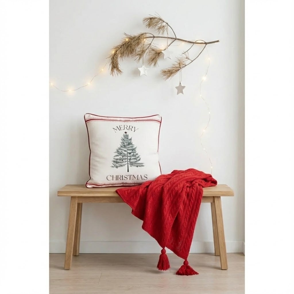 PACK NAVIDEÑO FARMHOUSE ZALMOHADAS COJÍN + MANTA DECORATIVA - 3