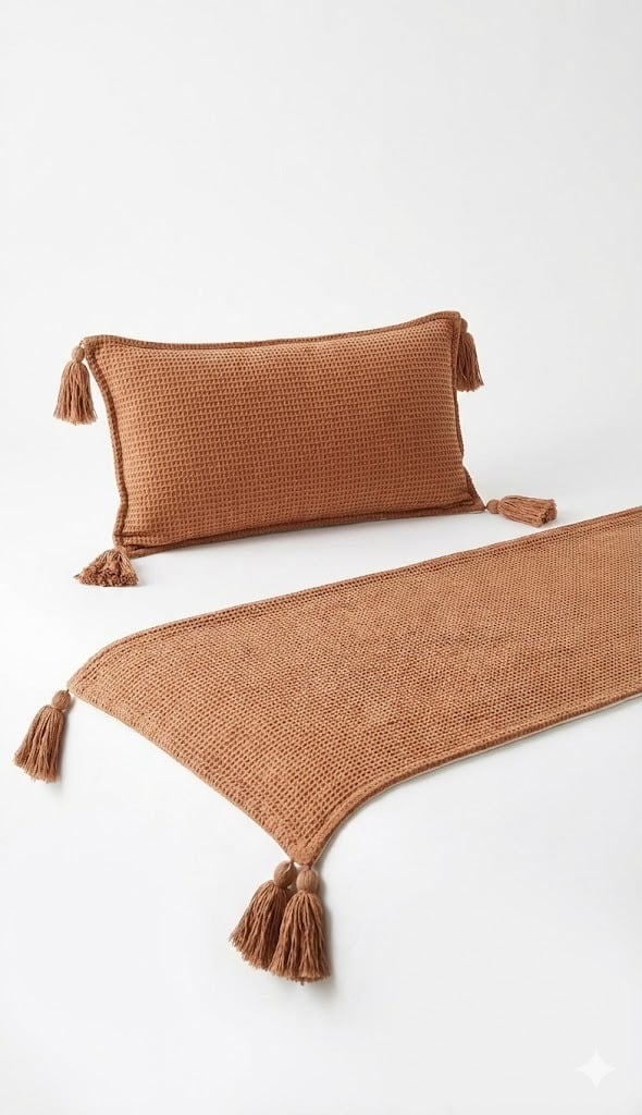 SET BOHO “TIERRA NÓMADA” – COJÍN 30×50 + MANTA 200×120 ZALMOHADAS - 1