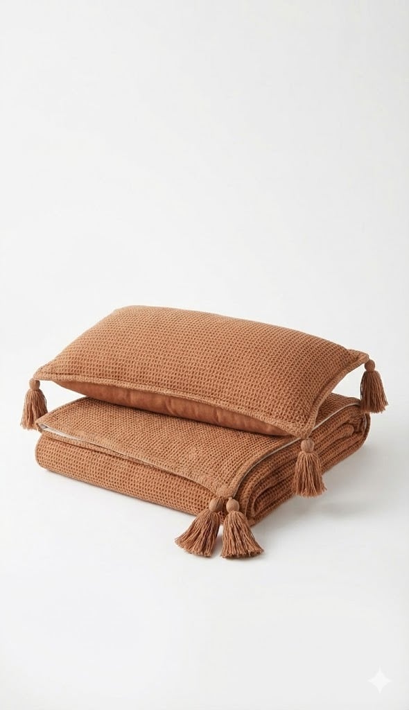 SET BOHO “TIERRA NÓMADA” – COJÍN 30×50 + MANTA 200×120 ZALMOHADAS - 2