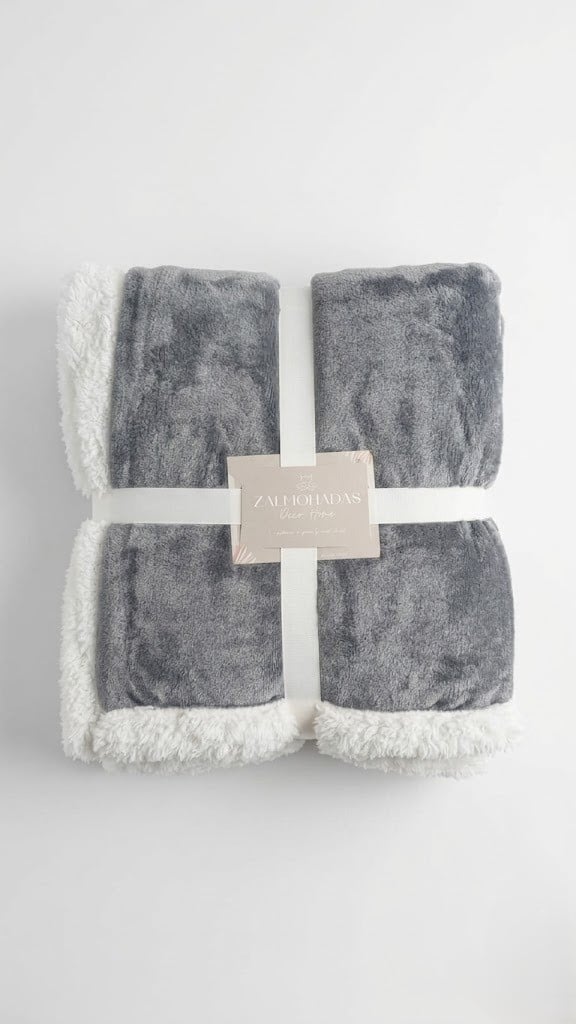 MANTA PREMIUM ZALMOHADAS PLOMO - 125X150 CM - 2