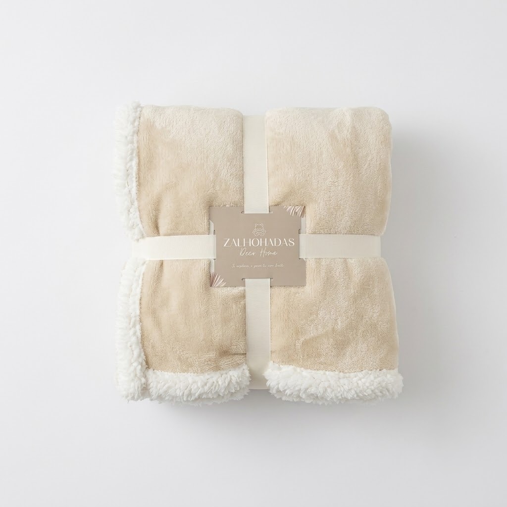 MANTA PREMIUM ZALMOHADAS CREMA - 125X150 CM - 1