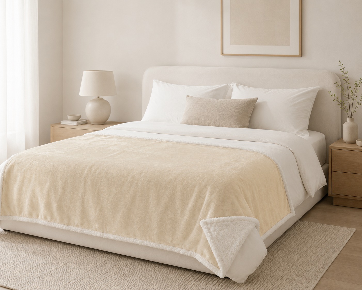 MANTA PREMIUM ZALMOHADAS CREMA - 125X150 CM - 2