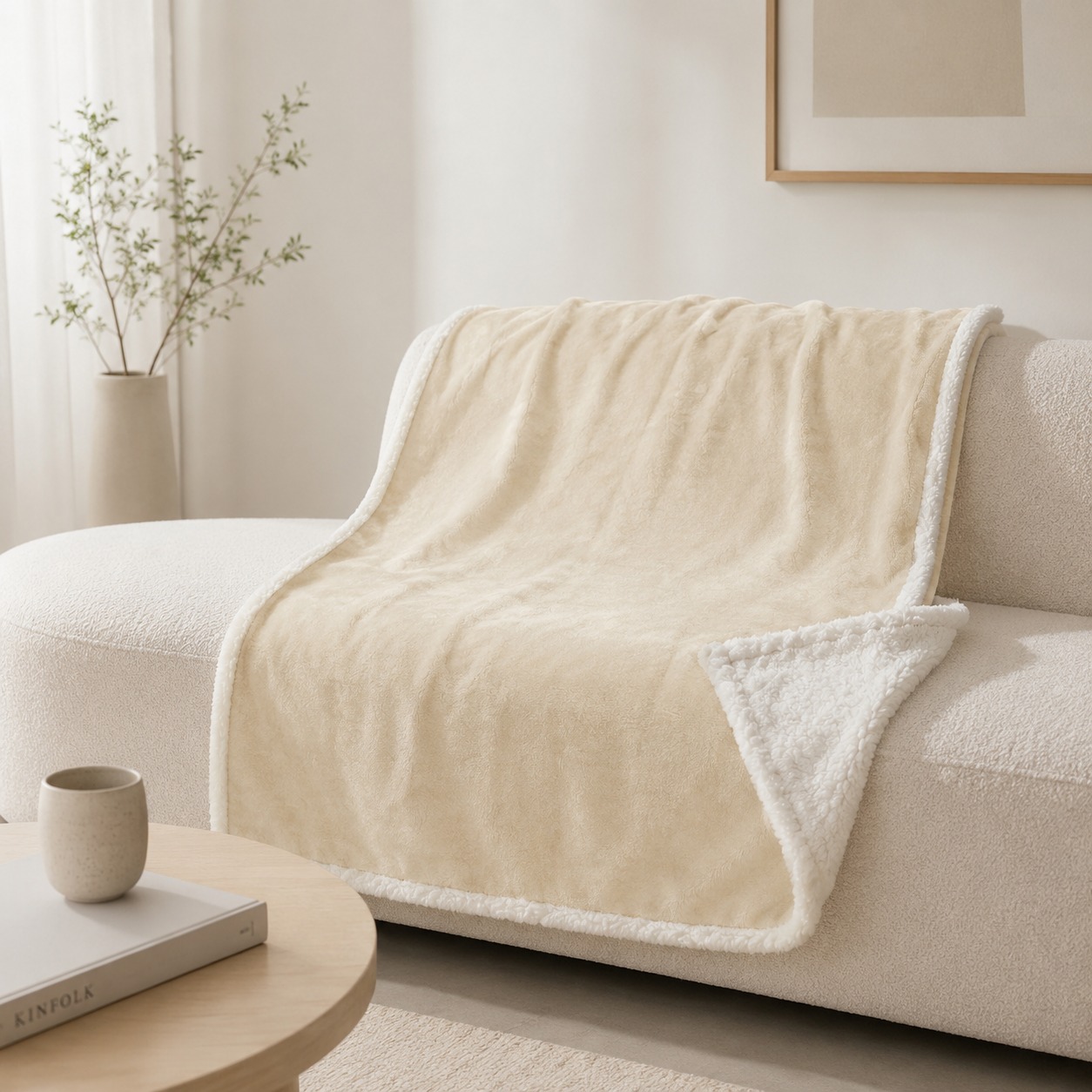 MANTA PREMIUM ZALMOHADAS CREMA - 125X150 CM - 3