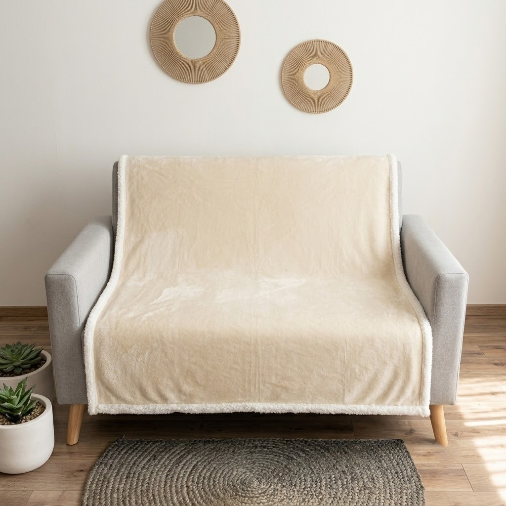 MANTA PREMIUM ZALMOHADAS CREMA - 125X150 CM - 4