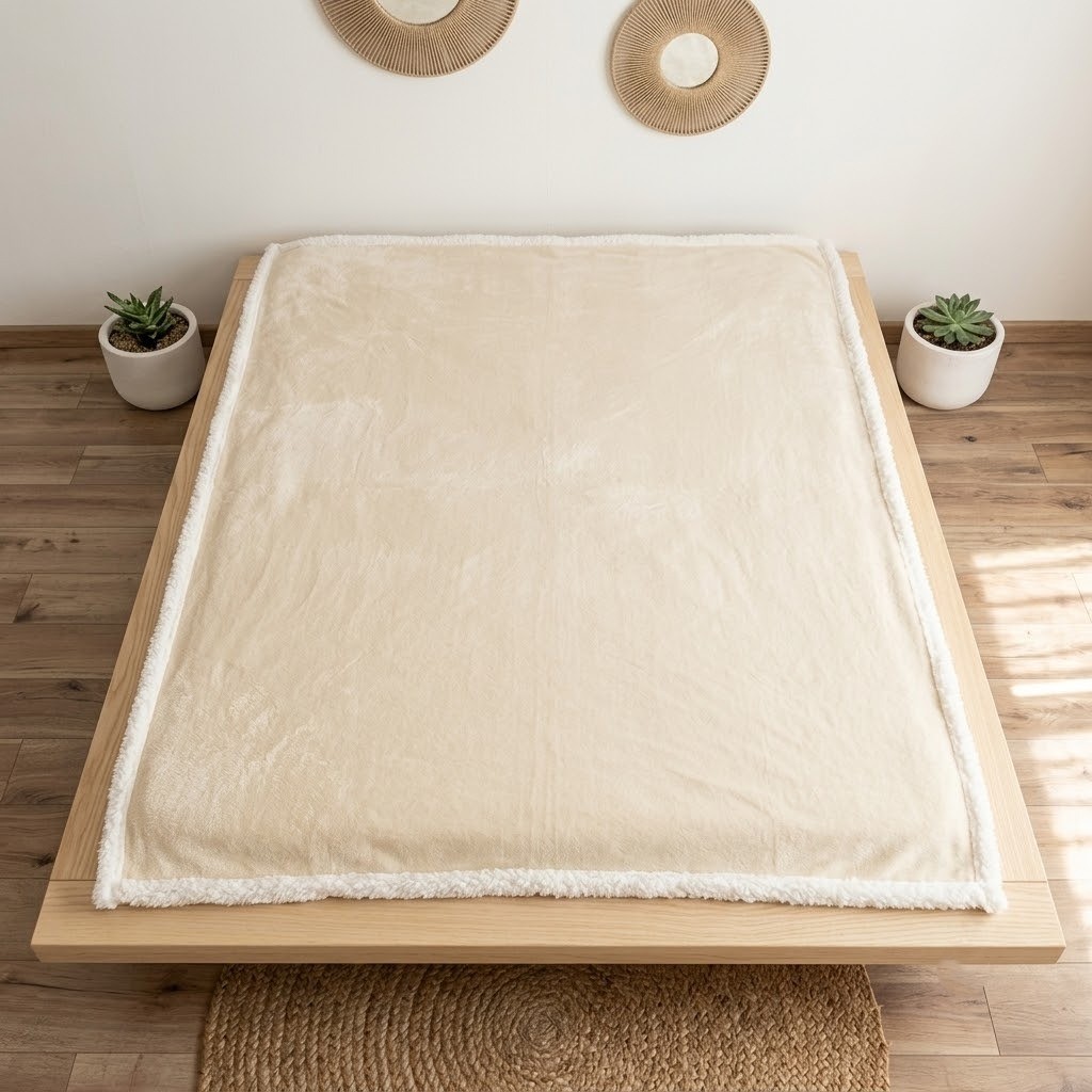 MANTA PREMIUM ZALMOHADAS CREMA - 125X150 CM - 5