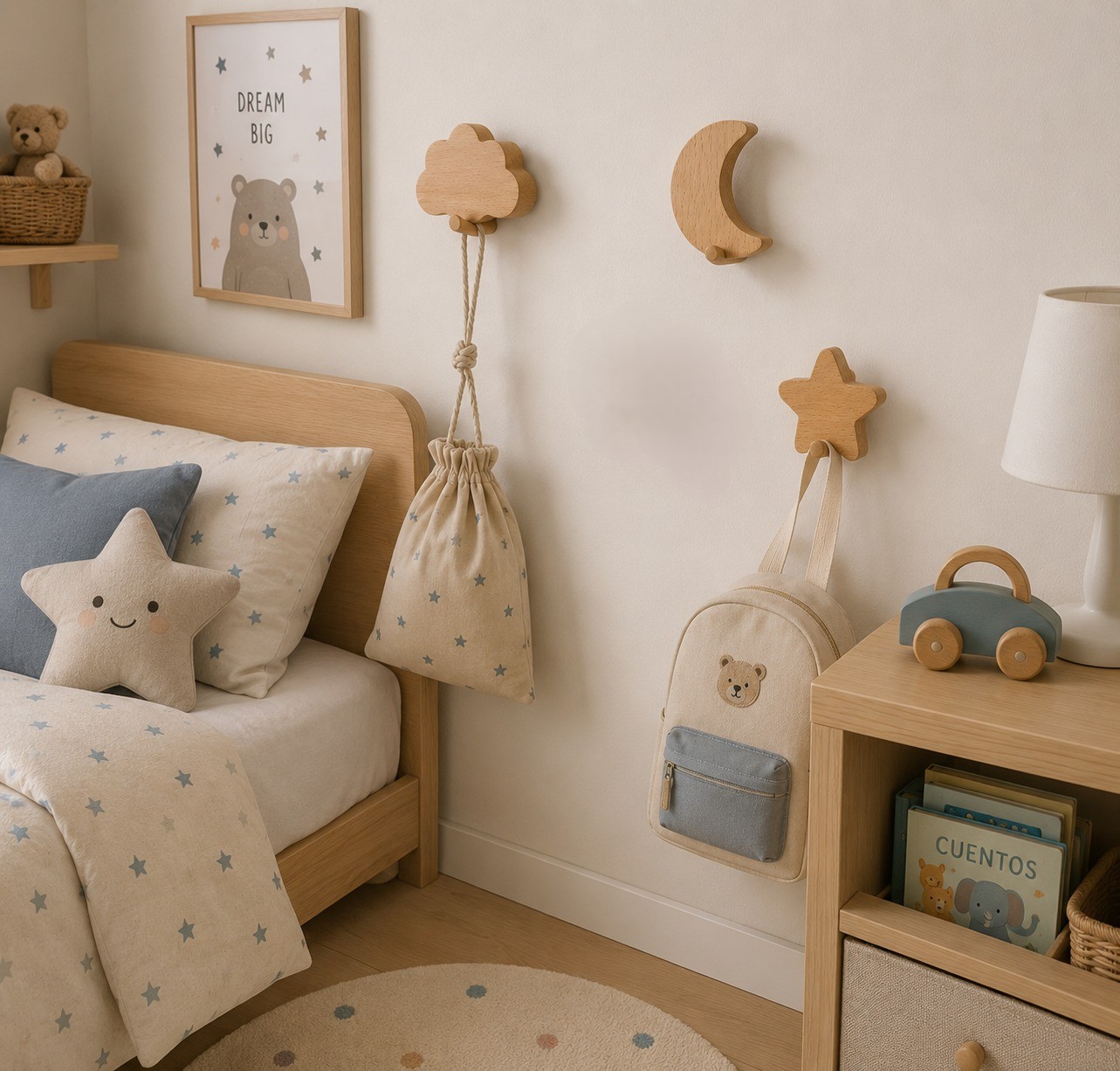 SET DE GANCHOS DECORATIVOS INFANTILES ZALMOHADAS DREAM HOOKS X3 - 3