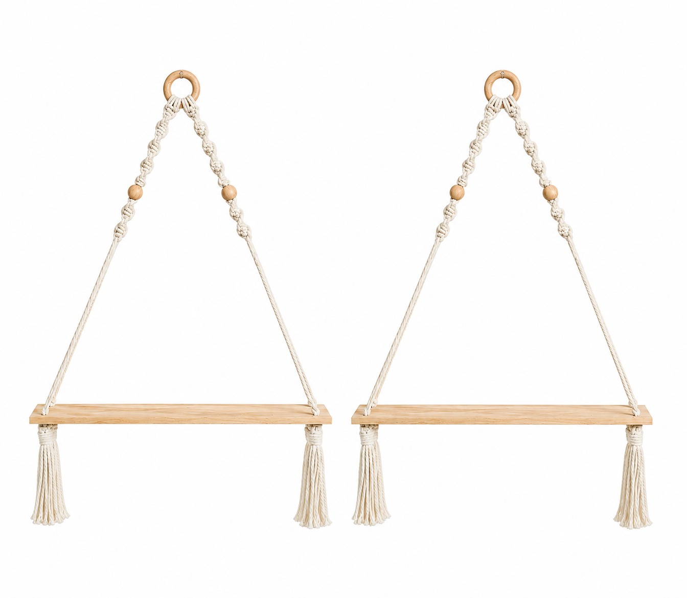 SET DE 2 ESTANTES DECORATIVOS ZALMOHADAS BOHO HARMONY 60X35 CM - 1