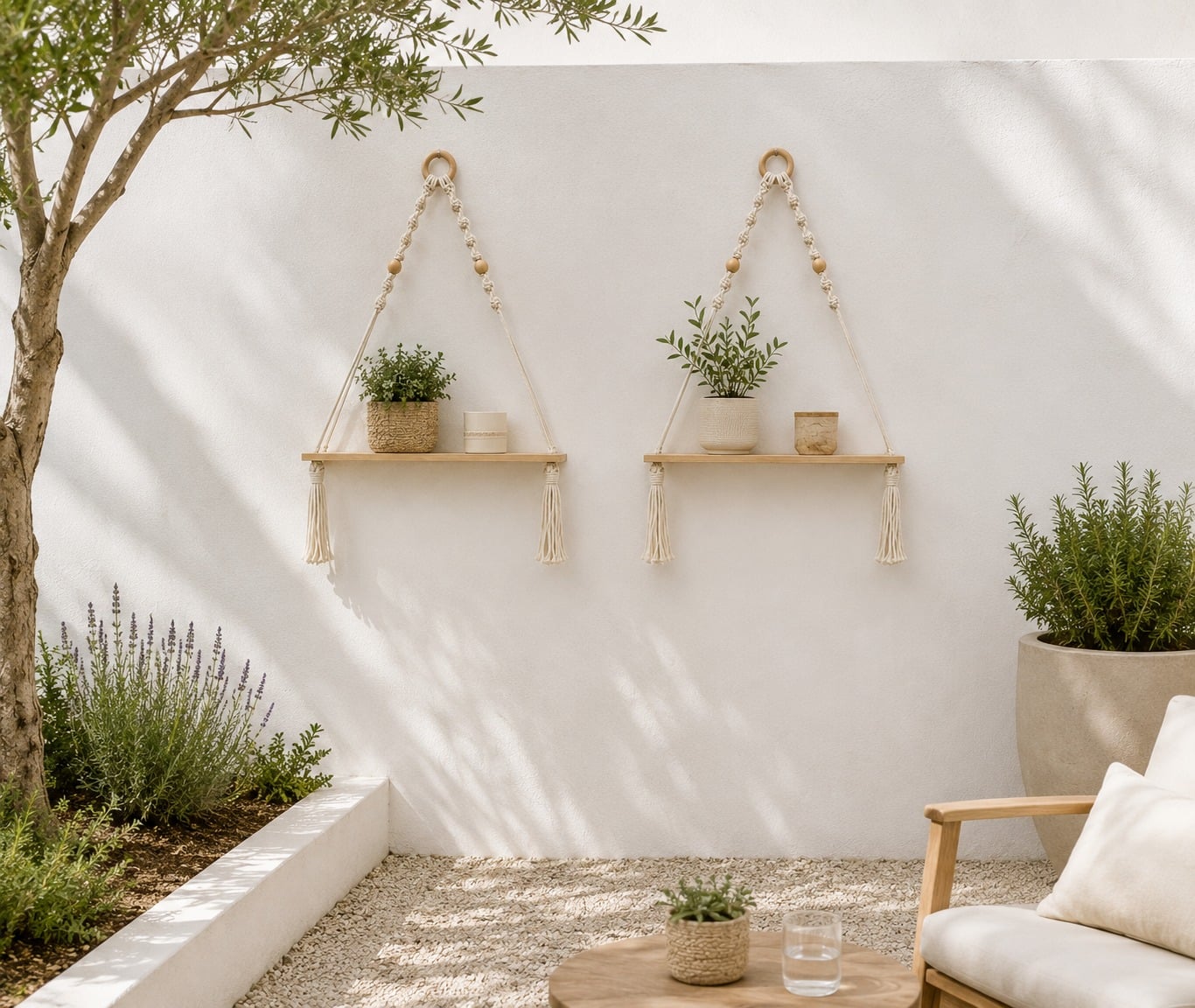 SET DE 2 ESTANTES DECORATIVOS ZALMOHADAS BOHO HARMONY 60X35 CM - 4