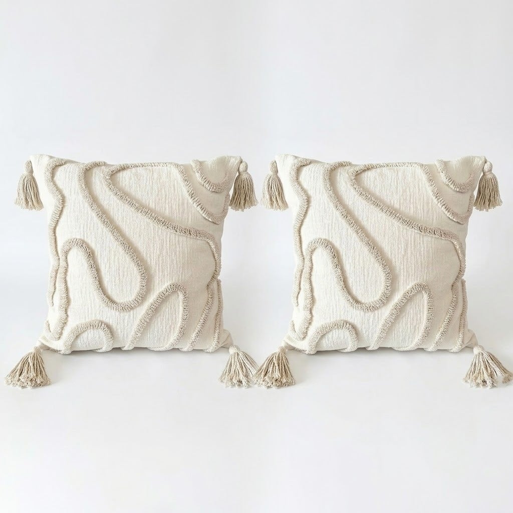 SET 2 FUNDAS ZALMOHADAS “LÍNEA DORADA” BOHEMIO 45X45 - 1