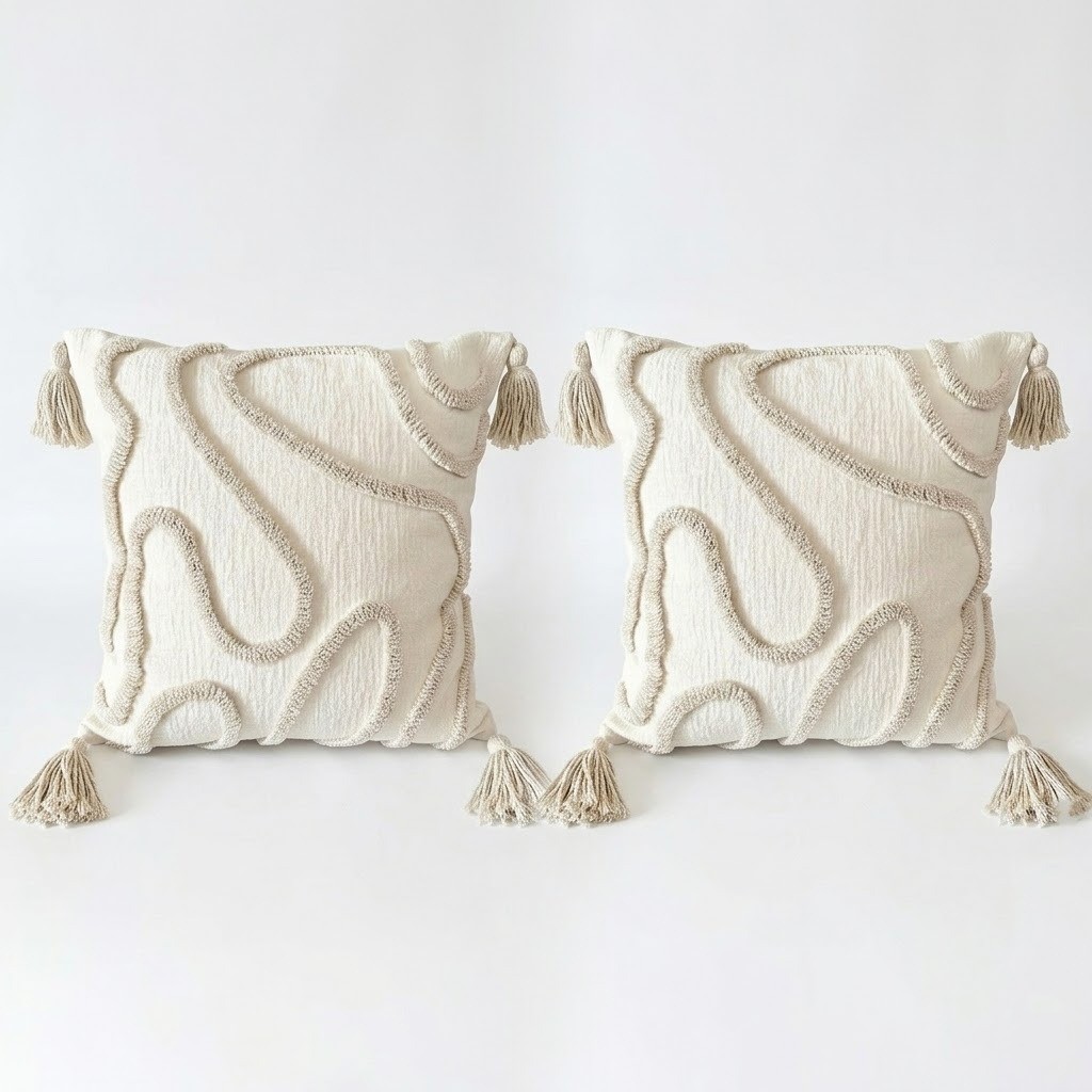 SET 2 COJINES ZALMOHADAS “LÍNEA DORADA” 45X45 - 1
