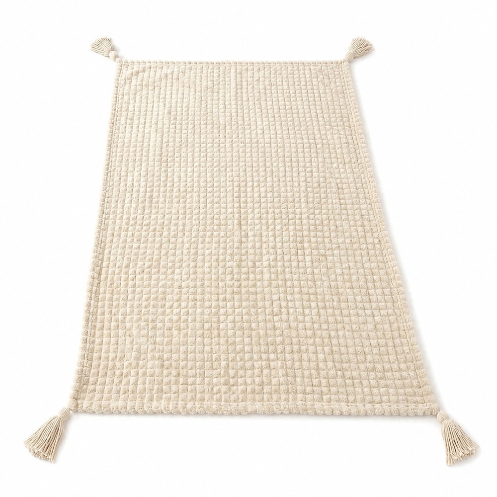 MANTA DOBLE CARA CREMA WAFFER VAINILLA SERENA 140X90CM - 3